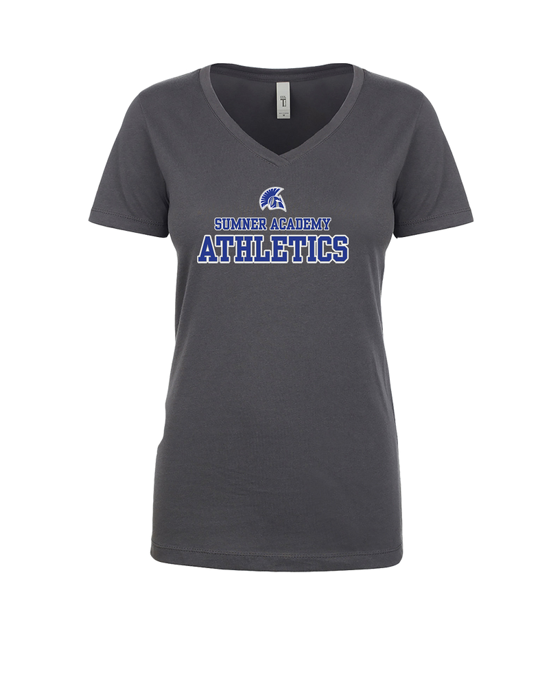 Sumner Academy Athletics No Sword - Womens V-Neck