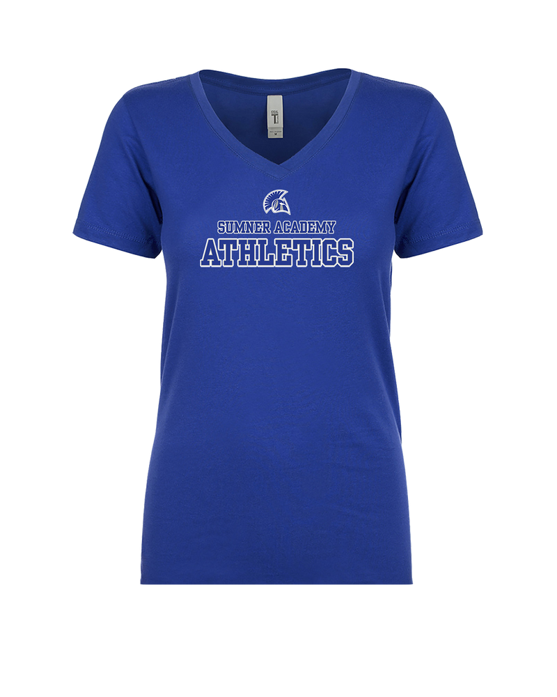 Sumner Academy Athletics No Sword - Womens V-Neck