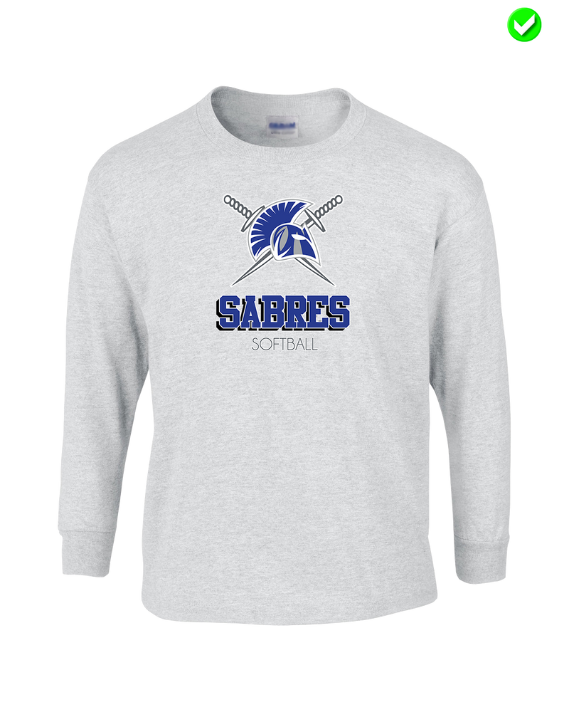 Sumner Academy Softball Shadow - Mens Basic Cotton Long Sleeve