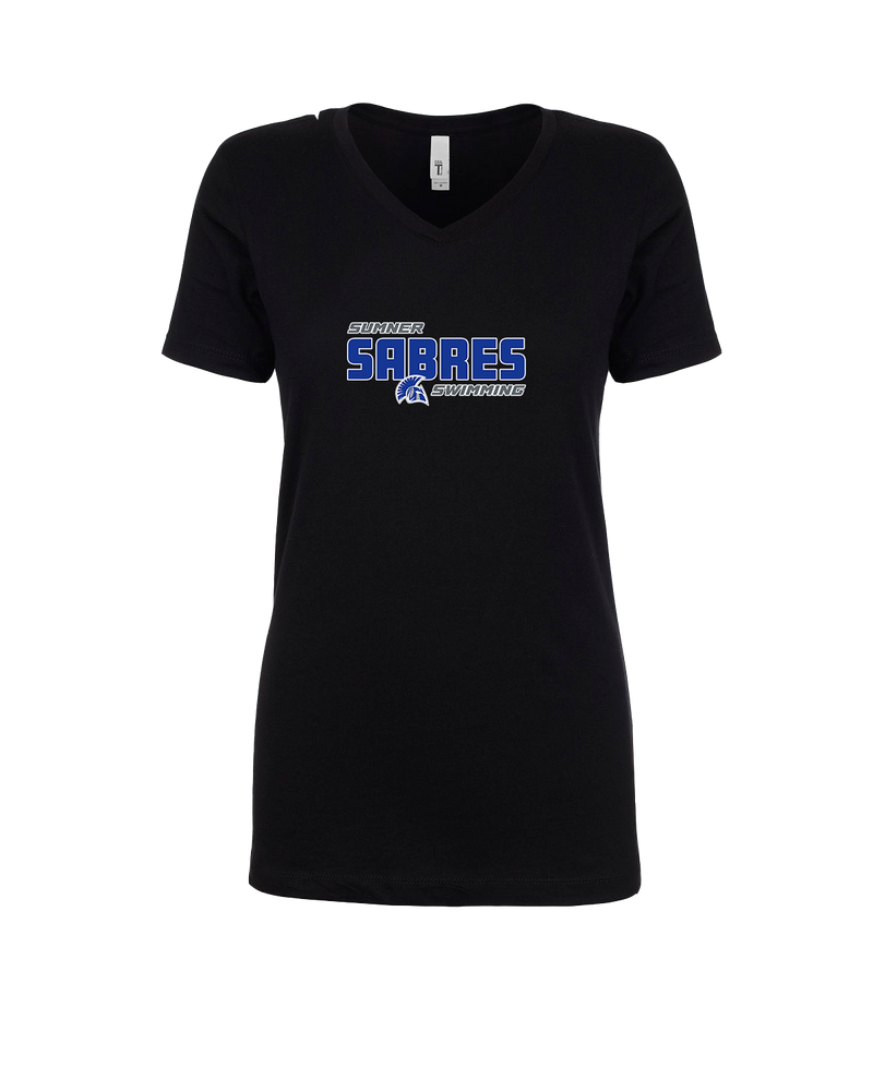 Sumner Academy Swimming Bold - Womens V-Neck