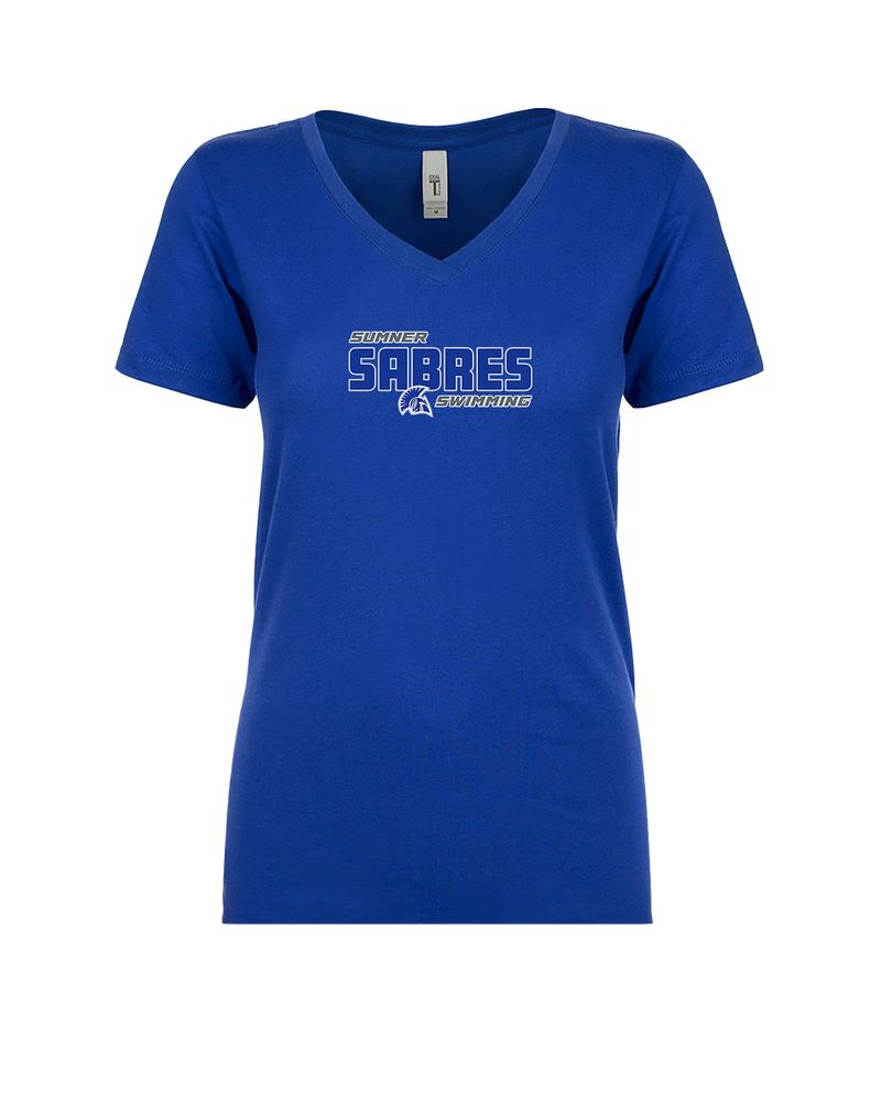 Sumner Academy Swimming Bold - Womens V-Neck
