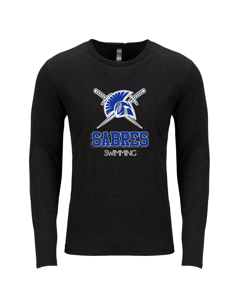 Sumner Academy Swimming Shadow - Tri Blend Long Sleeve