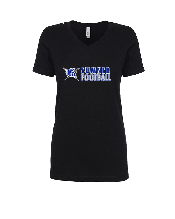 Sumner Academy Football Basic - Womens V-Neck