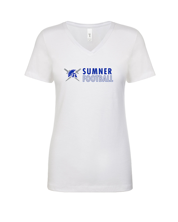 Sumner Academy Football Basic - Womens V-Neck