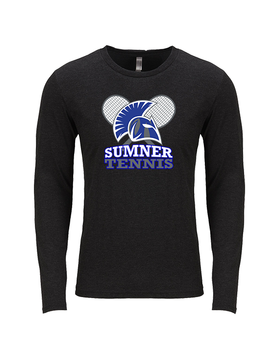 Sumner Academy Tennis Additional Logo - Tri-Blend Long Sleeve