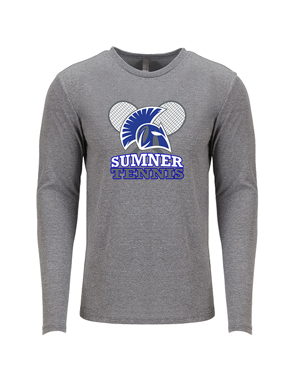 Sumner Academy Tennis Additional Logo - Tri-Blend Long Sleeve
