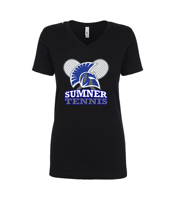 Sumner Academy Tennis Additional Logo - Womens V-Neck