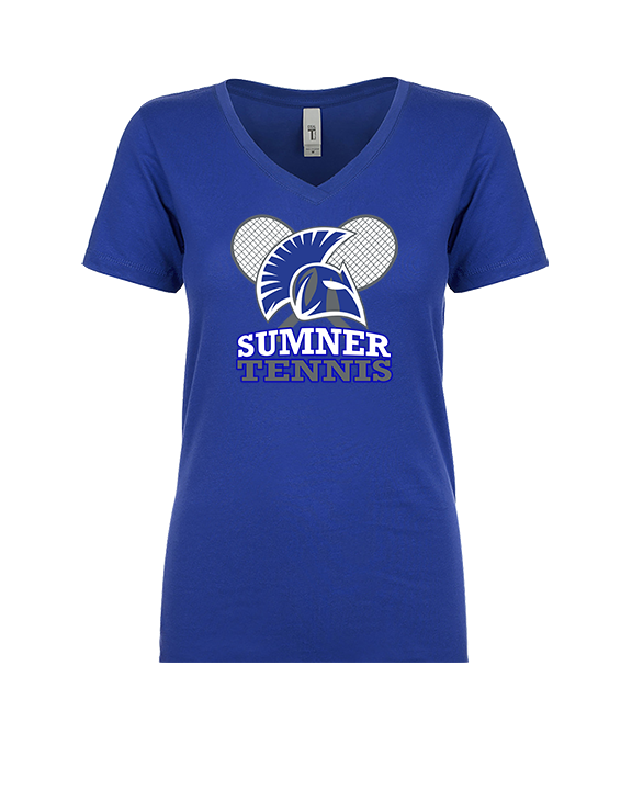 Sumner Academy Tennis Additional Logo - Womens V-Neck
