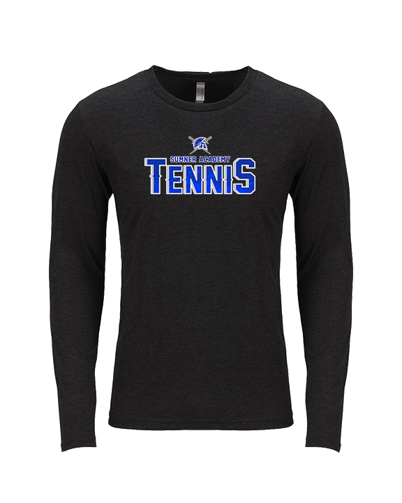Sumner Academy Tennis Splatter - Tri-Blend Long Sleeve