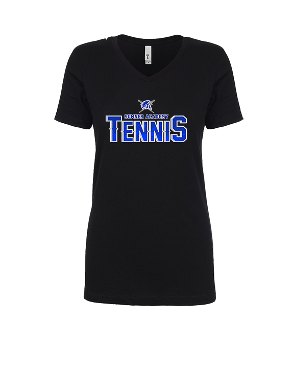 Sumner Academy Tennis Splatter - Womens Vneck