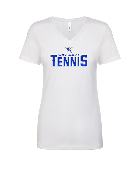 Sumner Academy Tennis Splatter - Womens Vneck