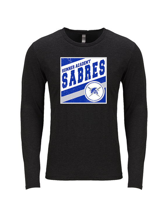 Sumner Academy Tennis Square - Tri-Blend Long Sleeve