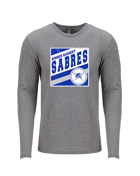 Sumner Academy Tennis Square - Tri-Blend Long Sleeve