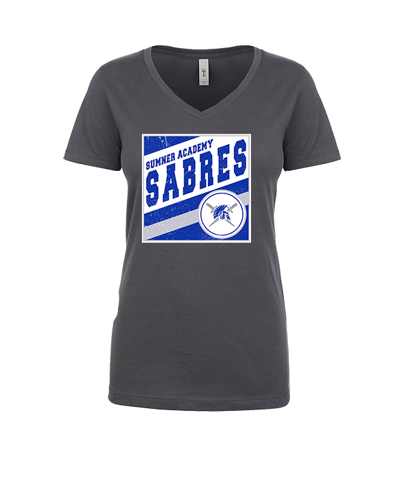 Sumner Academy Tennis Square - Womens Vneck