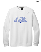 Sumner Academy Volleyball Peace Love VBall - Mens Nike Crewneck