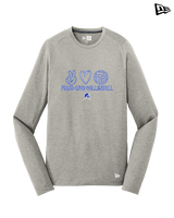 Sumner Academy Volleyball Peace Love VBall - New Era Performance Long Sleeve