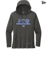 Sumner Academy Volleyball Peace Love VBall - New Era Tri-Blend Hoodie