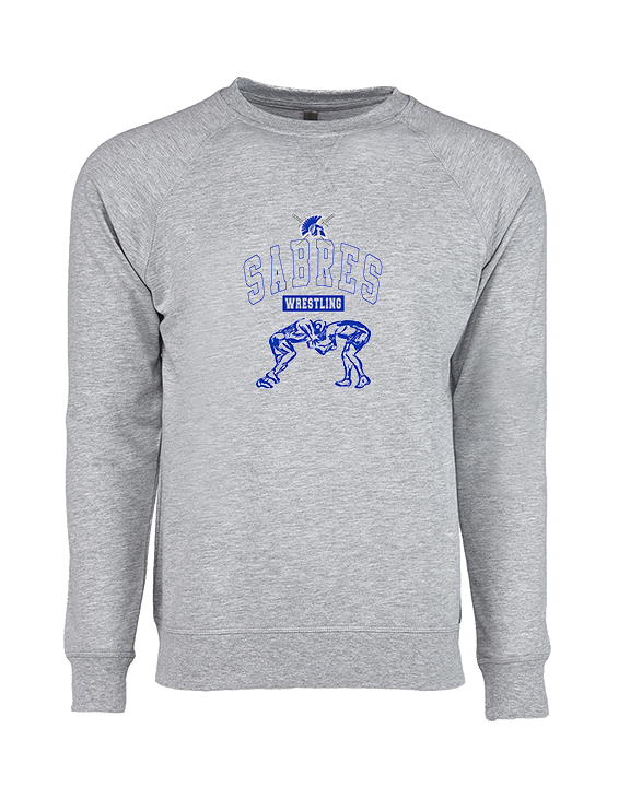 Sumner Academy Wrestling Outline - Crewneck Sweatshirt