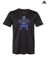 Sumner Academy Wrestling Outline - Mens Adidas Performance Shirt