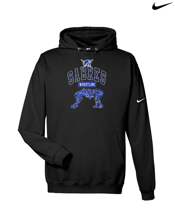 Sumner Academy Wrestling Outline - Nike Club Fleece Hoodie