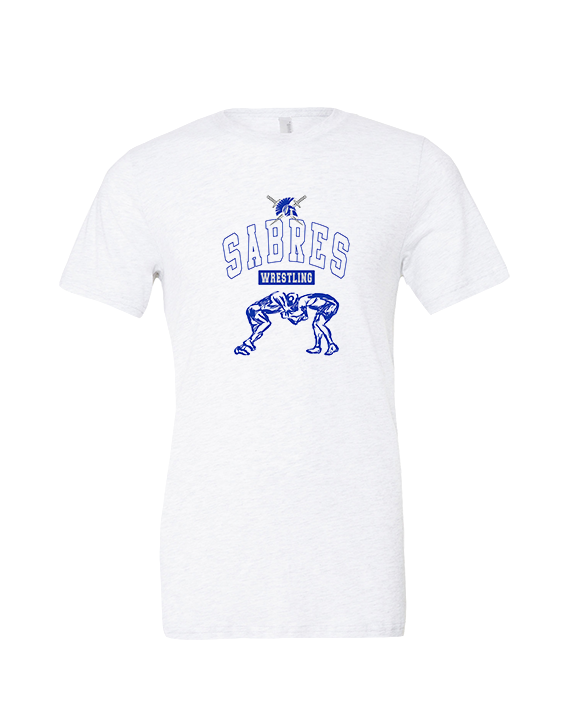 Sumner Academy Wrestling Outline - Tri-Blend Shirt