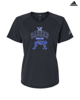 Sumner Academy Wrestling Outline - Womens Adidas Performance Shirt