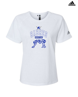 Sumner Academy Wrestling Outline - Womens Adidas Performance Shirt