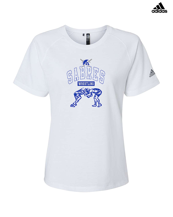 Sumner Academy Wrestling Outline - Womens Adidas Performance Shirt