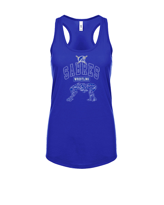 Sumner Academy Wrestling Outline - Womens Tank Top