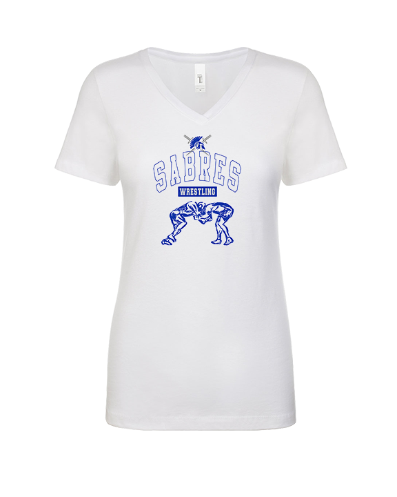 Sumner Academy Wrestling Outline - Womens Vneck
