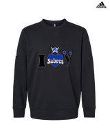 Sumner Cheerleading Cheer I Heart Cheer - Mens Adidas Crewneck