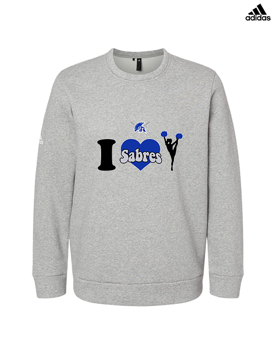 Sumner Cheerleading Cheer I Heart Cheer - Mens Adidas Crewneck