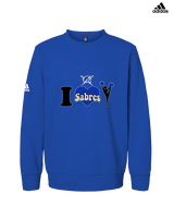 Sumner Cheerleading Cheer I Heart Cheer - Mens Adidas Crewneck