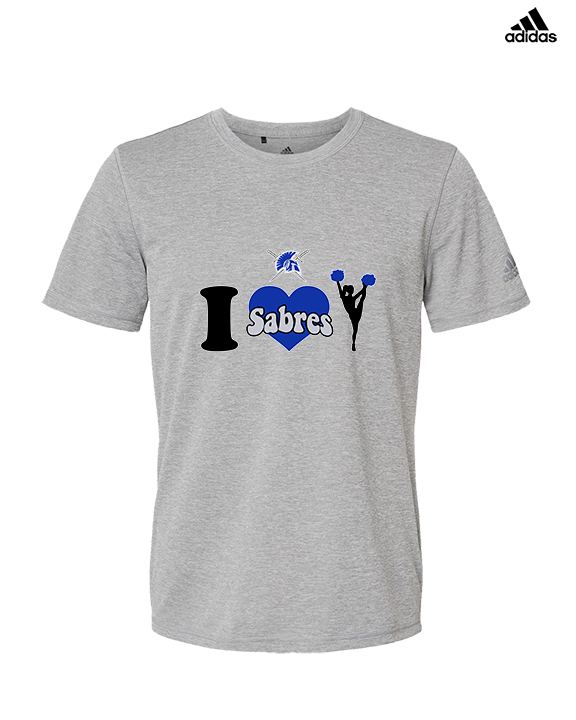 Sumner Cheerleading Cheer I Heart Cheer - Mens Adidas Performance Shirt