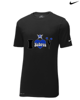 Sumner Cheerleading Cheer I Heart Cheer - Mens Nike Cotton Poly Tee