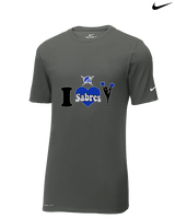 Sumner Cheerleading Cheer I Heart Cheer - Mens Nike Cotton Poly Tee
