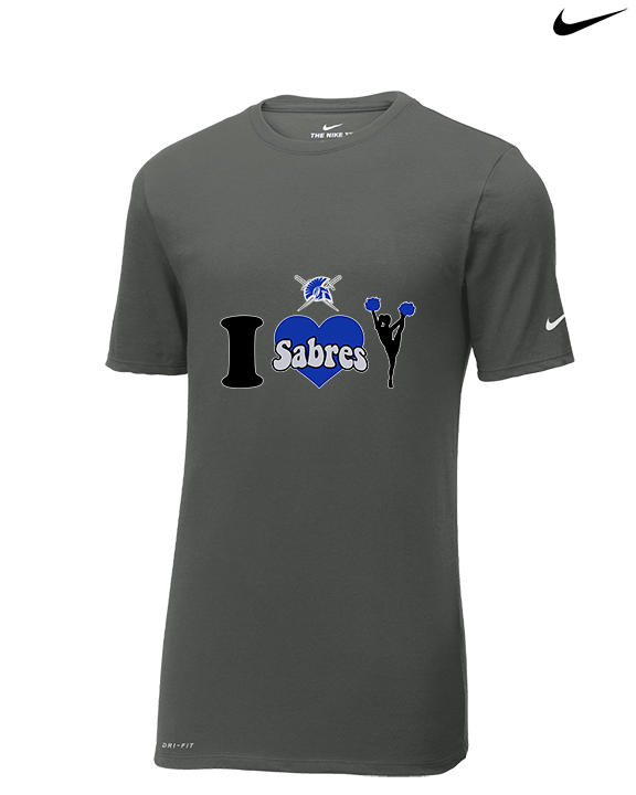 Sumner Cheerleading Cheer I Heart Cheer - Mens Nike Cotton Poly Tee