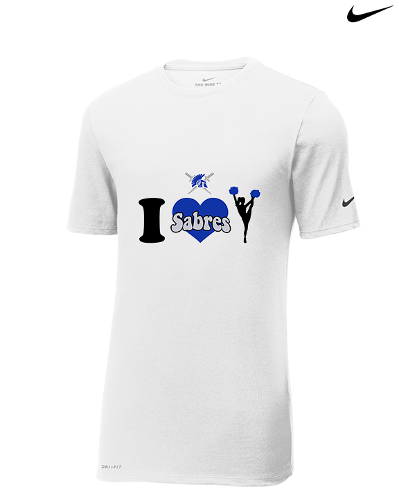 Sumner Cheerleading Cheer I Heart Cheer - Mens Nike Cotton Poly Tee