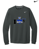 Sumner Cheerleading Cheer I Heart Cheer - Mens Nike Crewneck