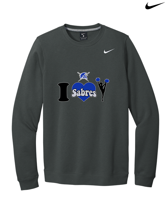 Sumner Cheerleading Cheer I Heart Cheer - Mens Nike Crewneck