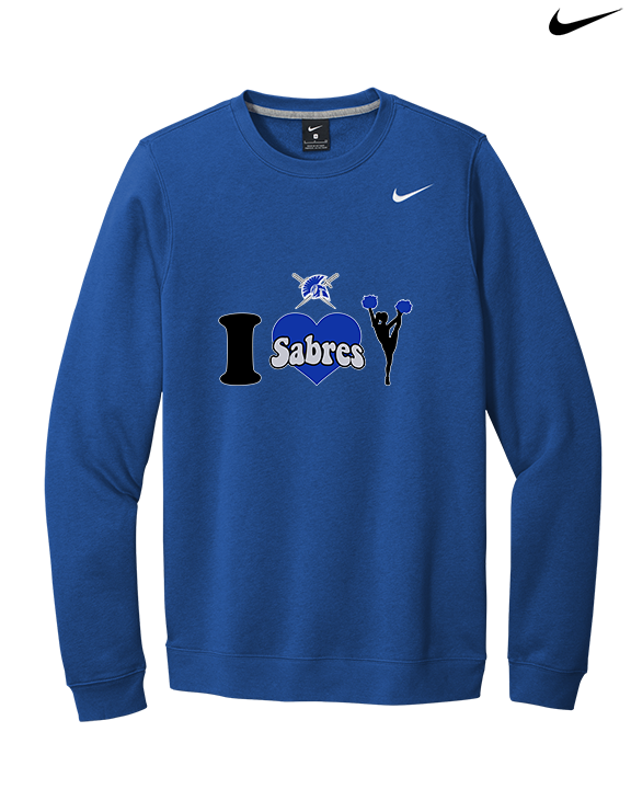 Sumner Cheerleading Cheer I Heart Cheer - Mens Nike Crewneck