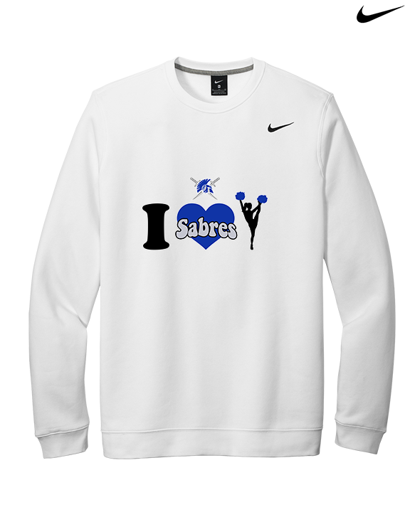 Sumner Cheerleading Cheer I Heart Cheer - Mens Nike Crewneck
