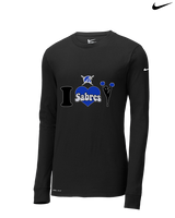 Sumner Cheerleading Cheer I Heart Cheer - Mens Nike Longsleeve