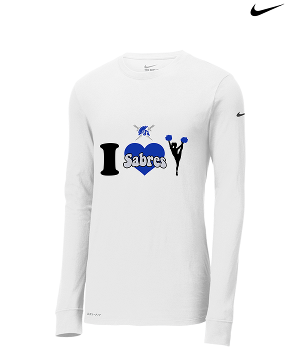 Sumner Cheerleading Cheer I Heart Cheer - Mens Nike Longsleeve