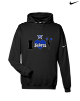 Sumner Cheerleading Cheer I Heart Cheer - Nike Club Fleece Hoodie