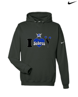 Sumner Cheerleading Cheer I Heart Cheer - Nike Club Fleece Hoodie