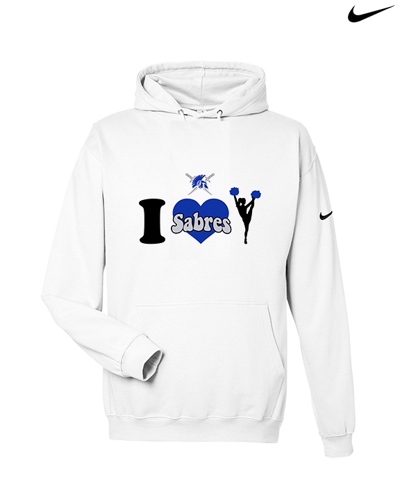 Sumner Cheerleading Cheer I Heart Cheer - Nike Club Fleece Hoodie