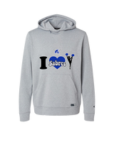 Sumner Cheerleading Cheer I Heart Cheer - Oakley Performance Hoodie