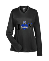 Sumner Cheerleading Cheer I Heart Cheer - Womens Performance Longsleeve