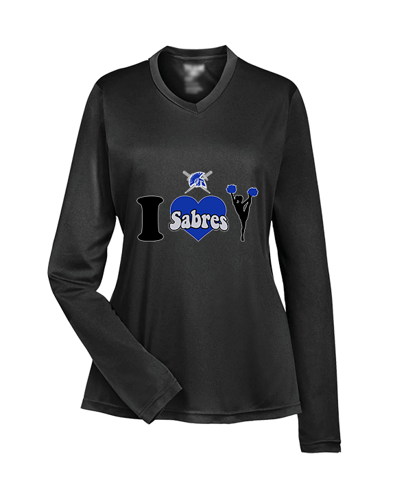 Sumner Cheerleading Cheer I Heart Cheer - Womens Performance Longsleeve